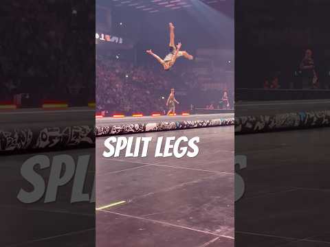 Repost of Split Legs by Kristof Willerton 🇬🇧🔥 #faceoff #gymnast #flip #airtrack #trampoline