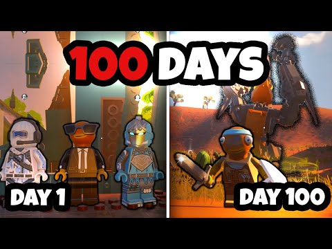 100 Days In LEGO FORTNITE - Can We Survive?