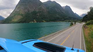 Download lagu POV Driving SCANIA S520 V8 - Strynefjellet Дорога зигзагом, перевал в Норвегии RV.15 mp3