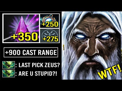 WTF +900 CAST RANGE Seer Stone God vs Hard Counter 180k Damage 7.25 Imba Zeus Delete Viper Dota 2