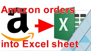 export history of Amazon orders to an Excel CSV file.