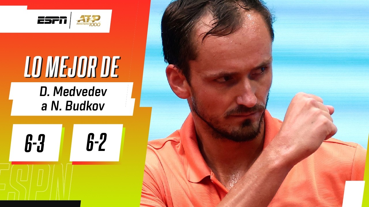 MEDVEDEV GANÓ EN SETS CORRIDOS Y SE ASEGURÓ UN LUGAR EN LOS OCTAVOS DE FINAL DE MADRID | RESUMEN