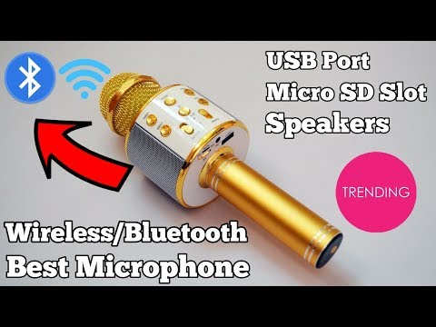 rotable Bluetooth Wireless Microphone Hifi Speaker