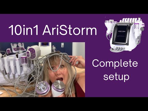 10in1 AriStorm | Set Up & Demo | 40k Cavitation 1MHz RF