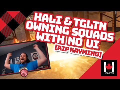 Halifax, TGLTN & Kaymind Play Hardcore Mode - No UI PUBG Squads Gameplay