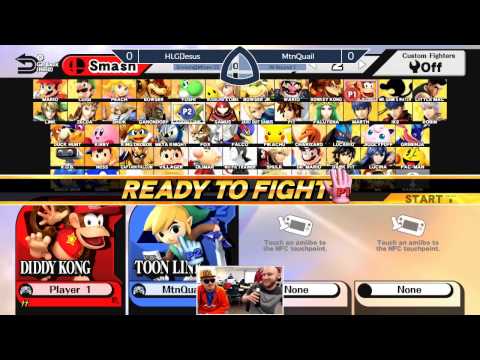 Sm4sh@Mines 55 - HLG|Jesus (Mario, Diddy Kong) Vs. MtnQuail (Toon Link) - Winners Round 1