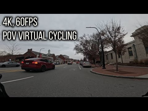 POV Bike Ride | Boston-Area Cycling | Mass Ave, Minuteman Bike Path | Arlington/Lexington [4K 60FPS]
