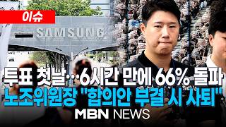 [이슈] 삼전 노사합의안 노조 투표율 첫날 66% 돌파…비메모리 중심 부결 운동도 / 27일 오전 10시까지 투표…성과급 격차 10배 | MBN NEWS