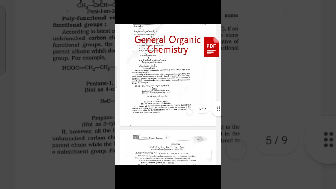 General Organic Chemistry notes pdf #shorts