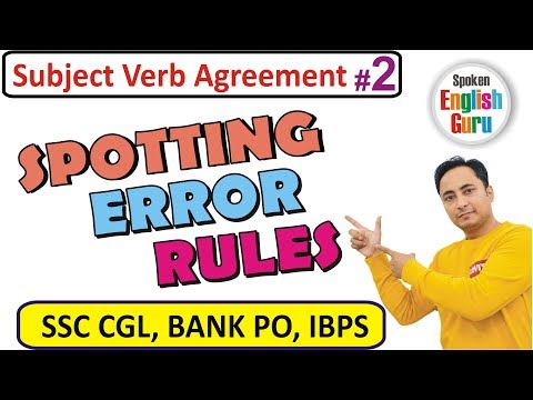 Subject Verb Agreement Part 1 Spotting Error Rules Tricks