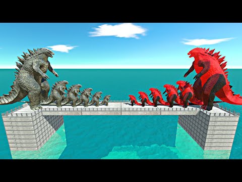 Growing Godzilla 2014 vs Devil Itself - Animal Revolt Battle Simulator