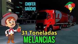 Viagem de Porto Alegre  até  Presidente Prudente  SP  Carregado com  31 Toneladas de Melancia