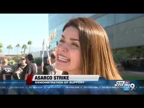 ASARCO workers picket at company headquarters as strike enters 6th week