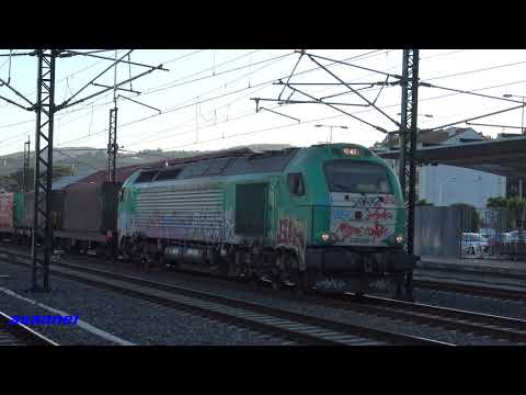 4K 2019 10 05 TRAMESA ENTRANDO EN LA ESTACION DE PONTEVEDRA