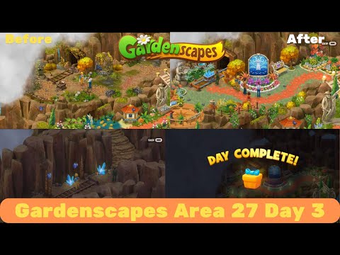 GARDENSCAPES AREA 27 DAY 3 - Gardenscapes New Acres - Calvadori's Final Garden - Day 3
