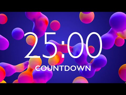 25 Minute Timer with Relaxing Music and Alarm 🎵⏰