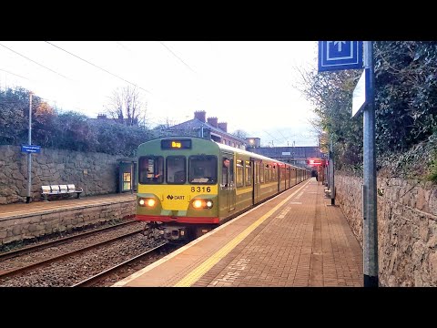 On-board Ride on a 8300 class dart train 8316 from Tara Street~Pearse 28/3/2021