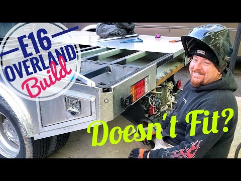 E16 | Overland Flatbed Camper Build | Side Wall Posts | Top Left Trim | Back Up Lights | Wood Side
