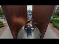 Pianist Paul Barnes performs Philip Glass inside Richard Serra Sculpture