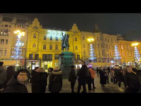 Praça Principal de Zagreb CLIPE CURTO - Praça Ban Jelačić 2023 !!!