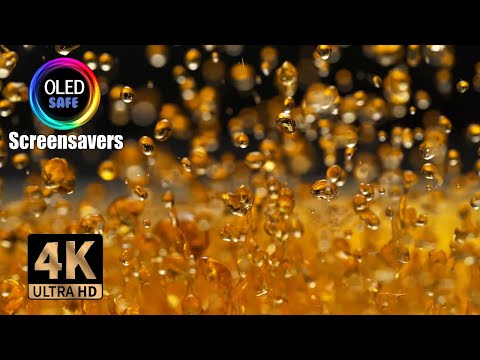 Liquid Drops Fluid Bubbles Screensaver - 10 Hours - 4K - OLED Safe