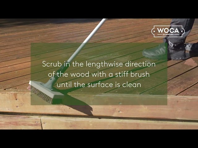 Oil treatment of wooden deck