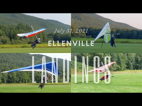 Ellenville Hang Glider Landings Compilation - July 31, 2021