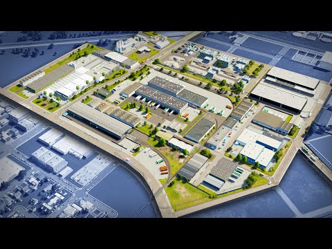 Connecting Trains to a MASSIVE Distribution Centre | Cities Skylines | Sunset City 29
