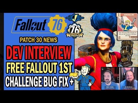 Challenge Bug Fix Coming, Free F1st, Dev Interview, Adrenaline Broken? New Bugs + | Fallout 76 News