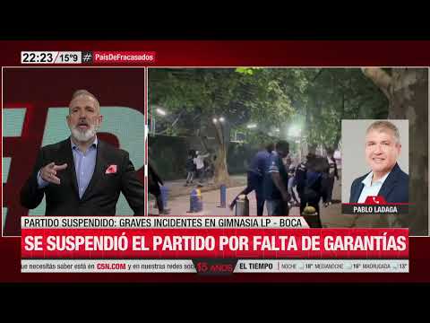 GIMNASIA-BOCA SUSPENDIDO POR GRAVES INCIDENTES FUERA DEL ESTADIO