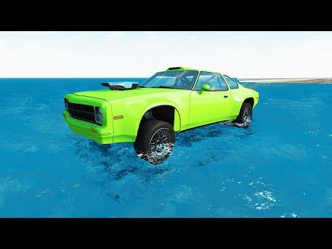 High Speed Water Sliding Crashes #5 - BeamNG.drive