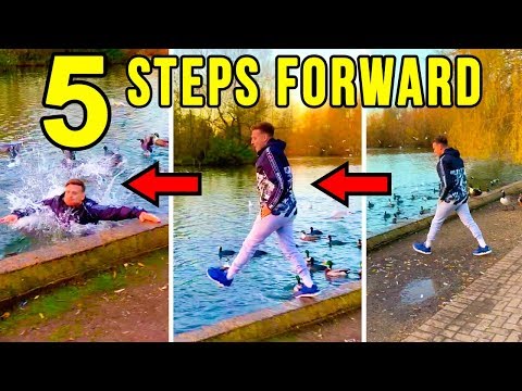 5 SCHRITTE VORWÄRTS HERAUSFORDERUNG!!! (ER RISKIERTE ALLES)