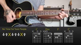 Download lagu Imagine Dragons - No Time For Toxic People | Easy Guitar Lesson Tutorial with Chords/Tabs and Rhythm mp3