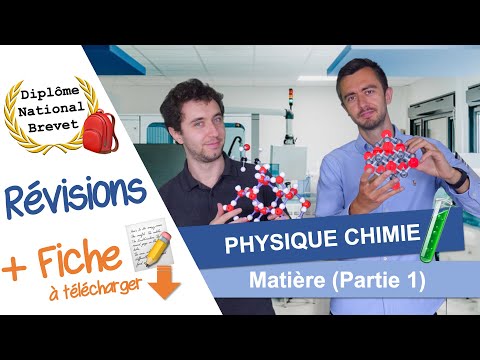 Révisions Brevet - Matière (partie 1) + 📝 Fiche de révision ⬇️ Physique Chimie 🧪