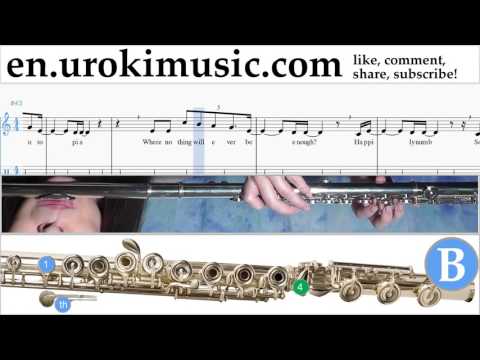 Flute lessons Katy Perry feat Skip Marley - Chained To The Rhythm Sheet Music Tutorial Part#2 um