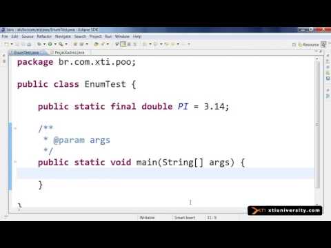 Universidade XTI   JAVA   046   Enumeração enum Constantes Java