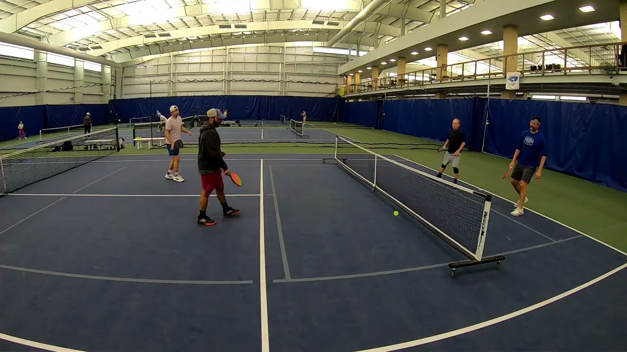 Pickleball match inside Eagle Tennis Club courts — Pickleball Recall channel