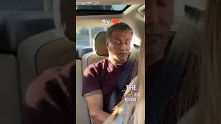 Jennifer's driving, Sly's chilling, and Sophia's capturing the moment.❤️#sylvesterstallone #rambo