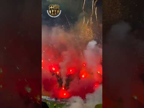 "Asi Fue El Tremendo Recibimiento De La Hinchada Amarilla " Barra: Sur Oscura &bull; Club: Barcelona Sporting Club