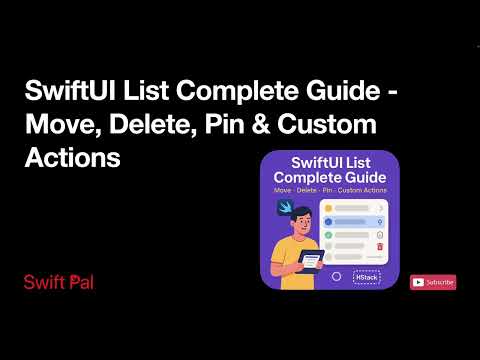 How to create Lists in SwiftUI - Move, Delete, Pin & Custom Actions Complete Guide (2025)