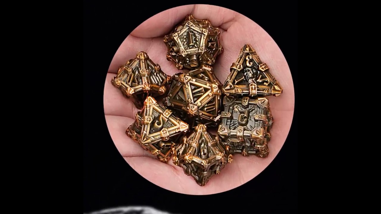 Ancient golden metal solid skull dice are here! 🥳