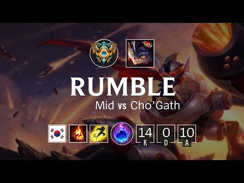 Rumble Mid vs Cho'Gath - KR Challenger Patch 8.18