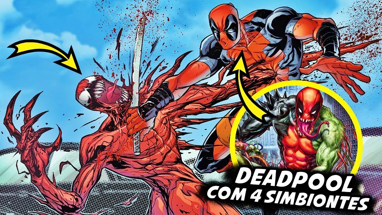 DEADPOOL VS CARNIFICINA (DEADPOOL SE UNE A 4 SIMBIONTES) | #APOLLOMECONTA