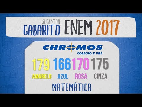 Gabarito ENEM 2017 CHROMOS - Prova Amarela: Questão 179 | Matemática