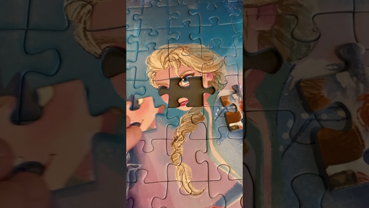 The last piece|frozen |disney|oddly satisfying|#jigsaw  #puzzle #satisfying #puzzles #shorts #frozen