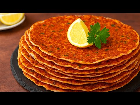 Homemade Turkish Lahmacun Recipe | Easy Authentic Flatbread with Meat Topping