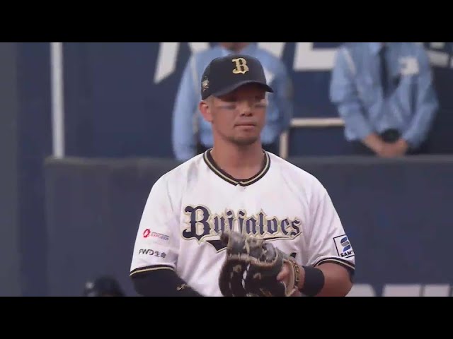 【7回表】一塁線への強い打球に好反応!! バファローズ・頓宮裕真のファインプレー!!  2024年6月13日 オリックス・バファローズ 対 阪神タイガース