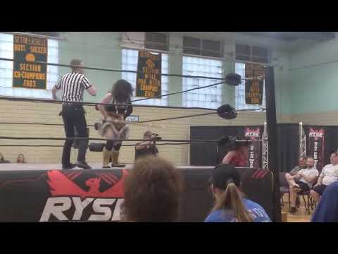 Honey Badger nails Laura Loveless with the kendo stick that was used on her!!