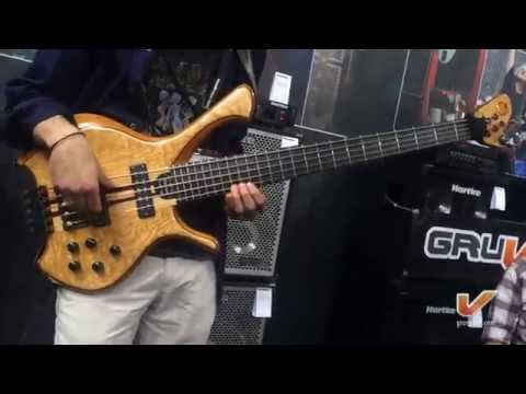 Bassist Alex Lofoco and Percussionist Tobias Miorin at the Gruv Gear Musikmesse 2014 booth - Part 3