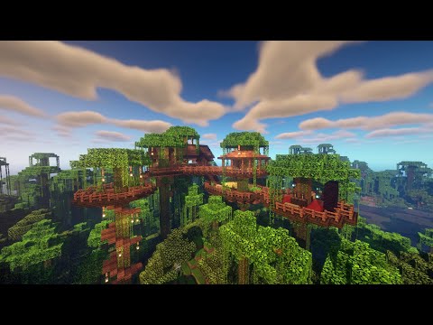 Minecraft Building A Jungle Treehouse Timelapse